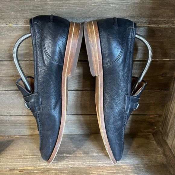 Mens Warfield Grand Black Pebbled Leather Horsebit Slip On Loafers Size 9‎ M GUC - Picture 4 of 6